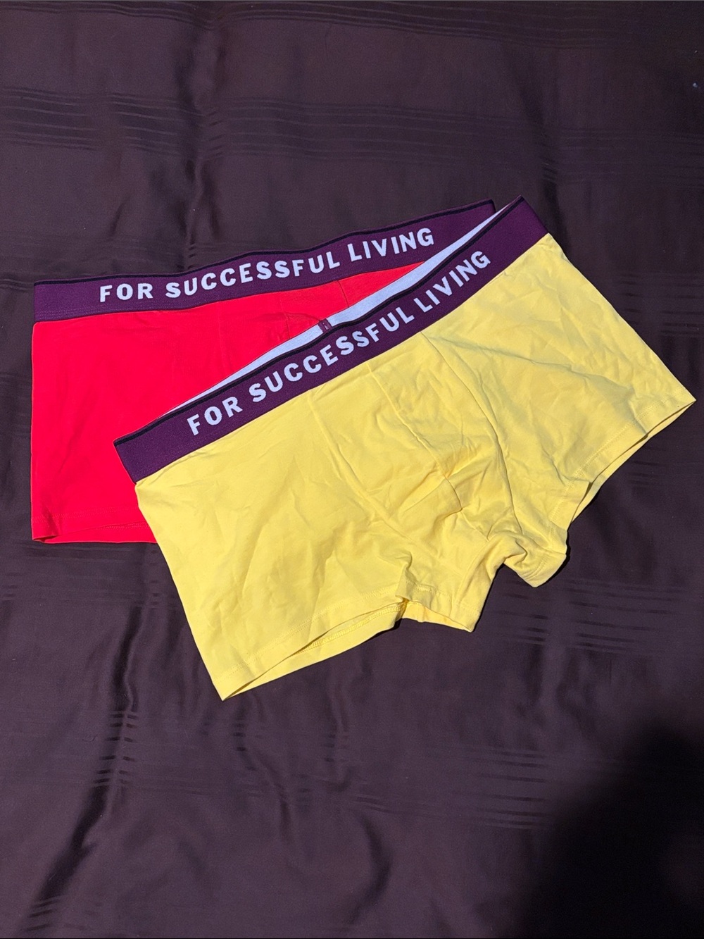 Men's Yellow & Red Stretch Boxer Briefs